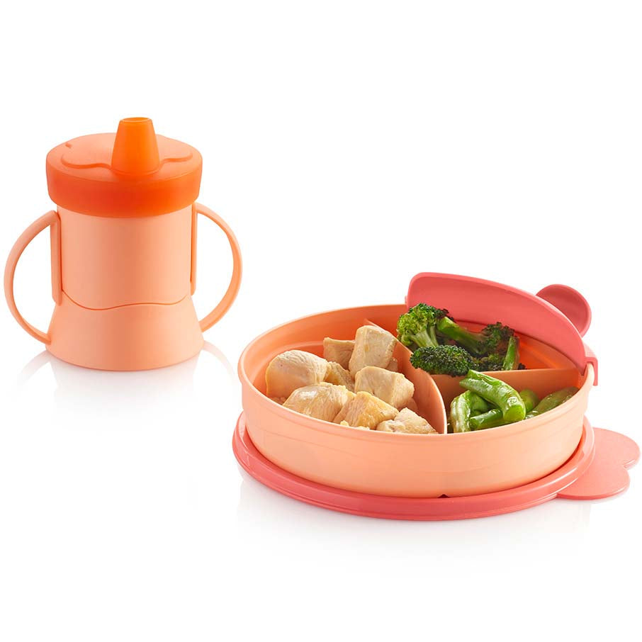 TupperKids® Spill-Proof Feeding Set with Sippy Cup