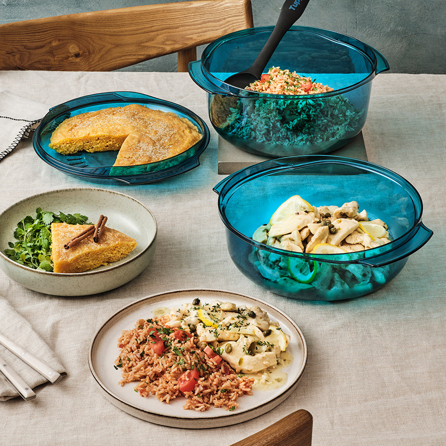 TupperWave Stack Cooker Set for Microwave Meals – 3-Piece