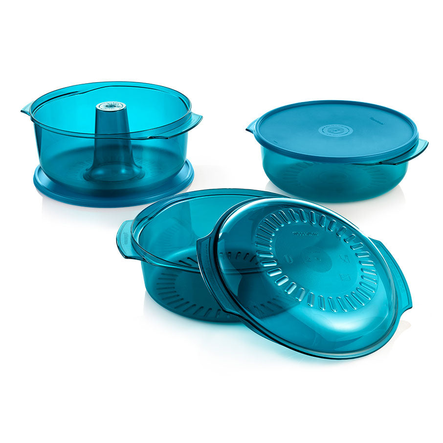 TupperWave Stack Cooker Set for Microwave Meals – 3-Piece