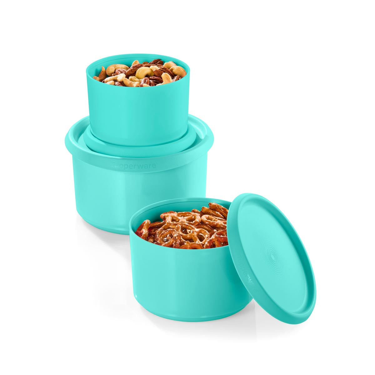Tupperware One Touch Airtight Canister Set - 3-Piece Purple