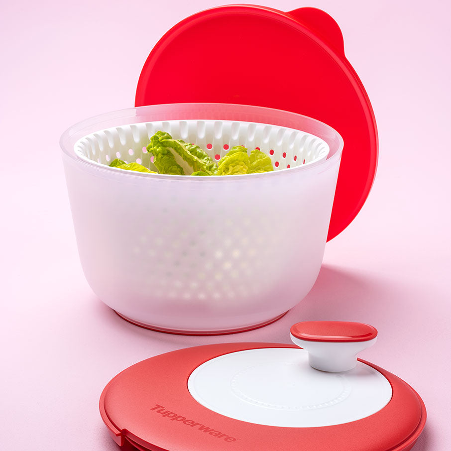 Tupperware Salad Spinner with Airtight Lid – Easy Spin & Dry Greens
