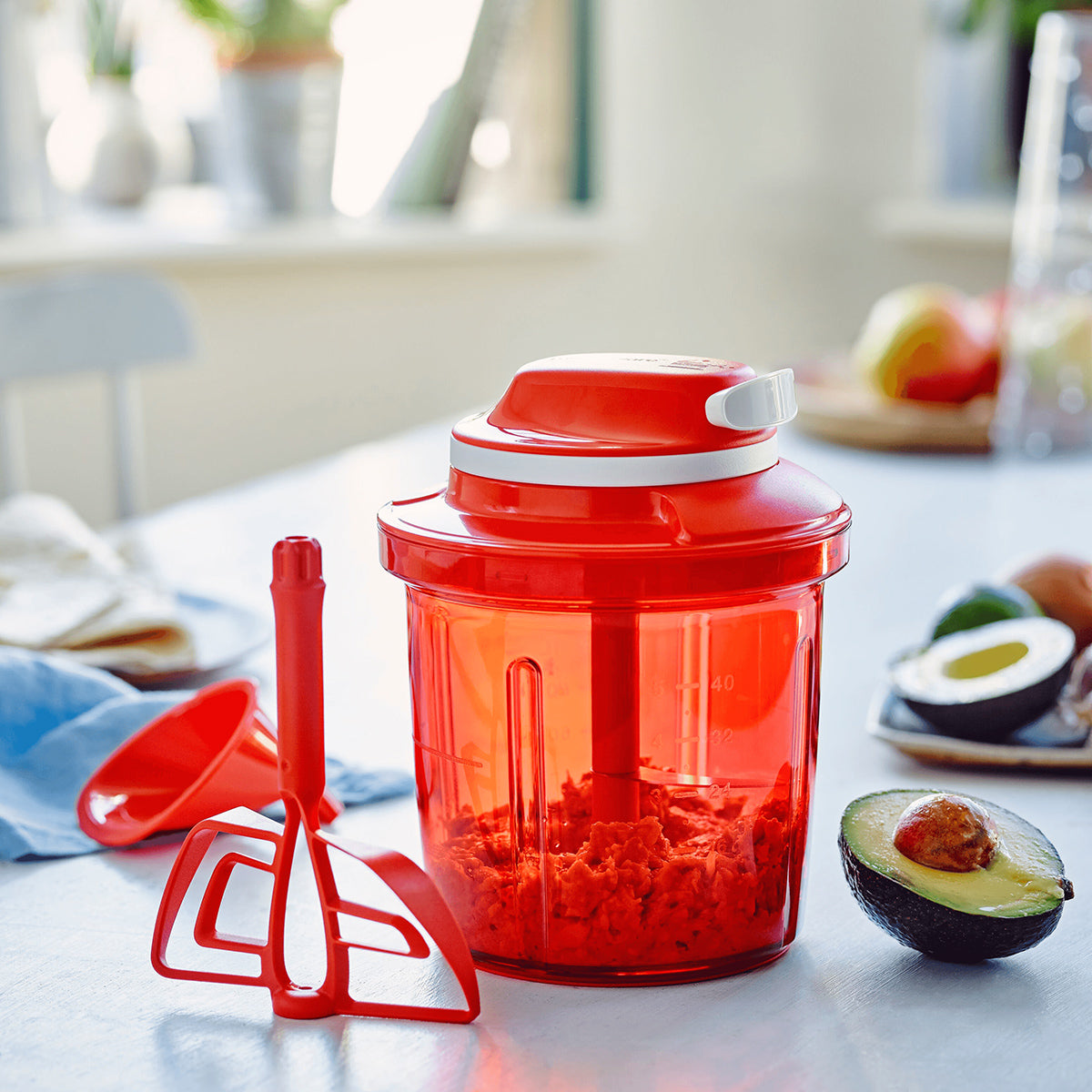 SuperSonic™ Manual Food Chopper – Cordless Kitchen Processor for Dips & Smoothies