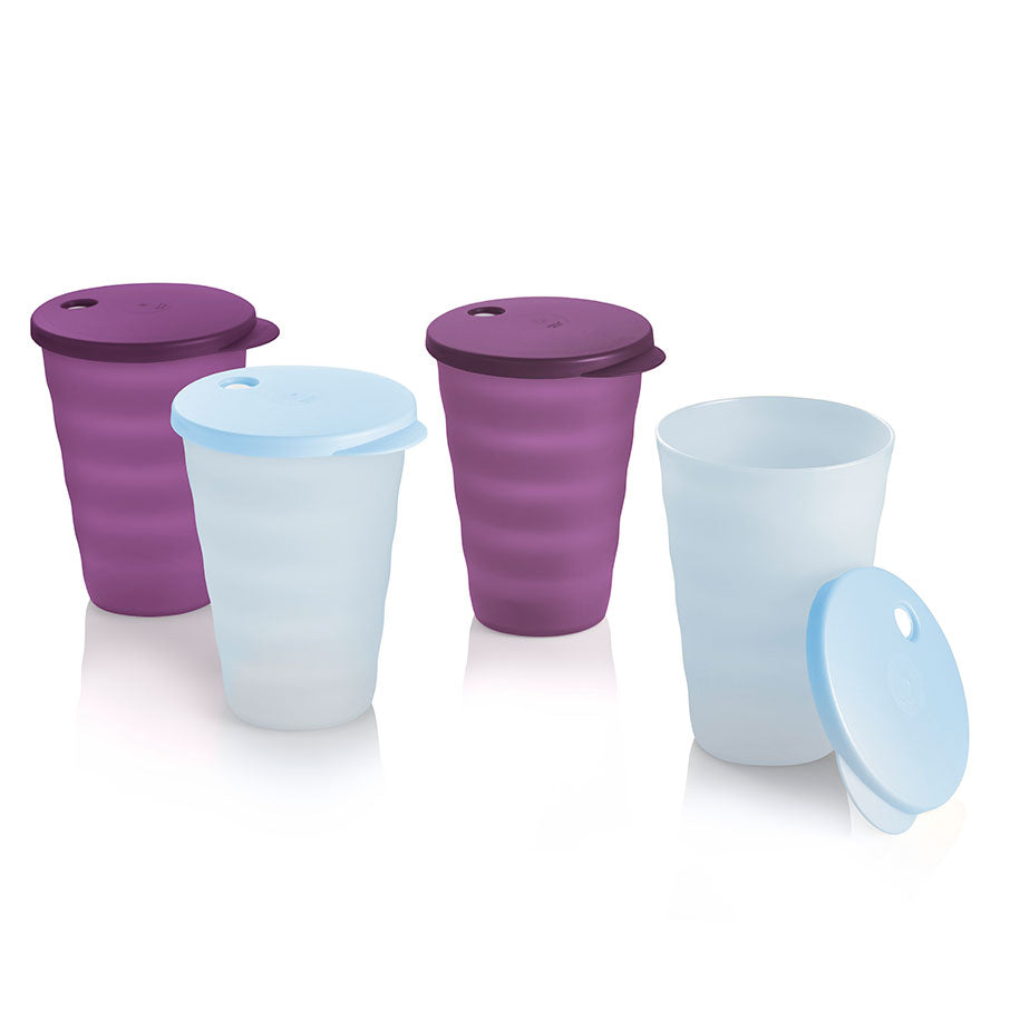 Tupperware Impressions Tumblers with Drip-Less Straw Seal, 16 oz