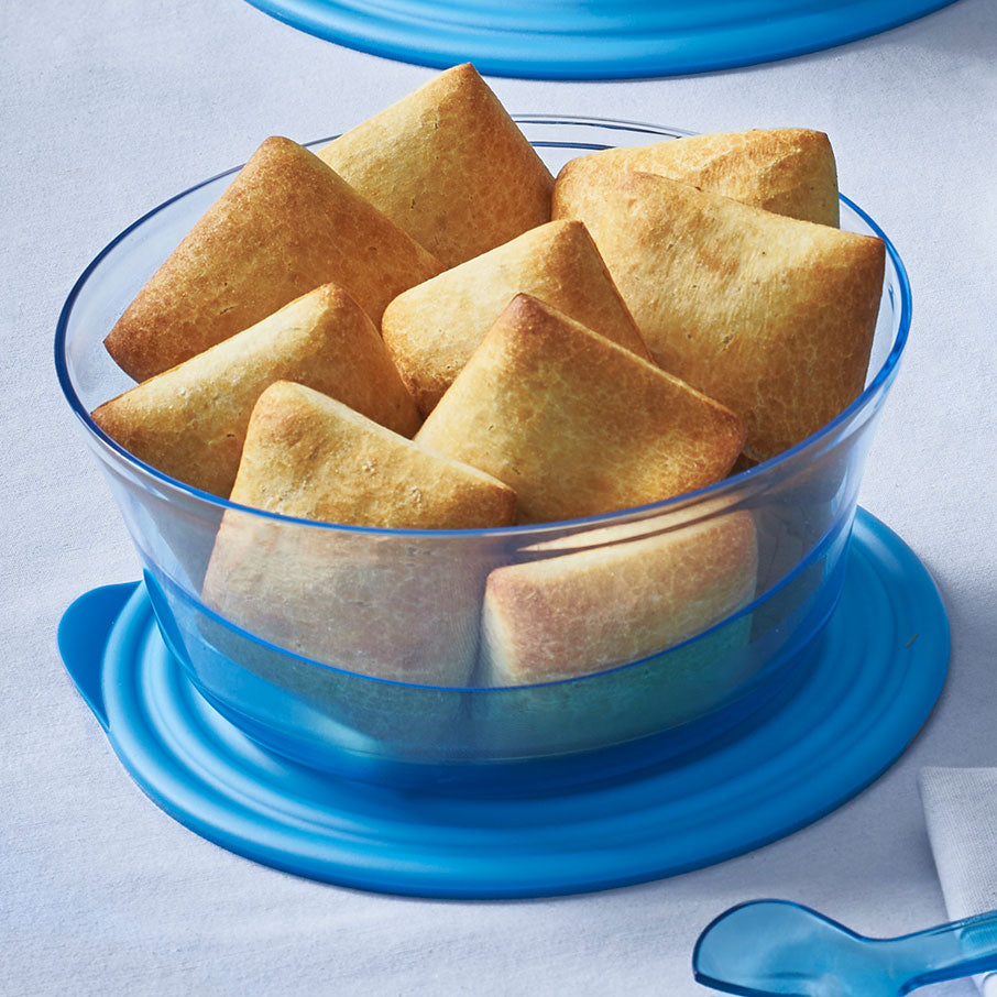 Sheerly Elegant 2-Piece Serving Bowl Set with Seals - Azure Wave Design