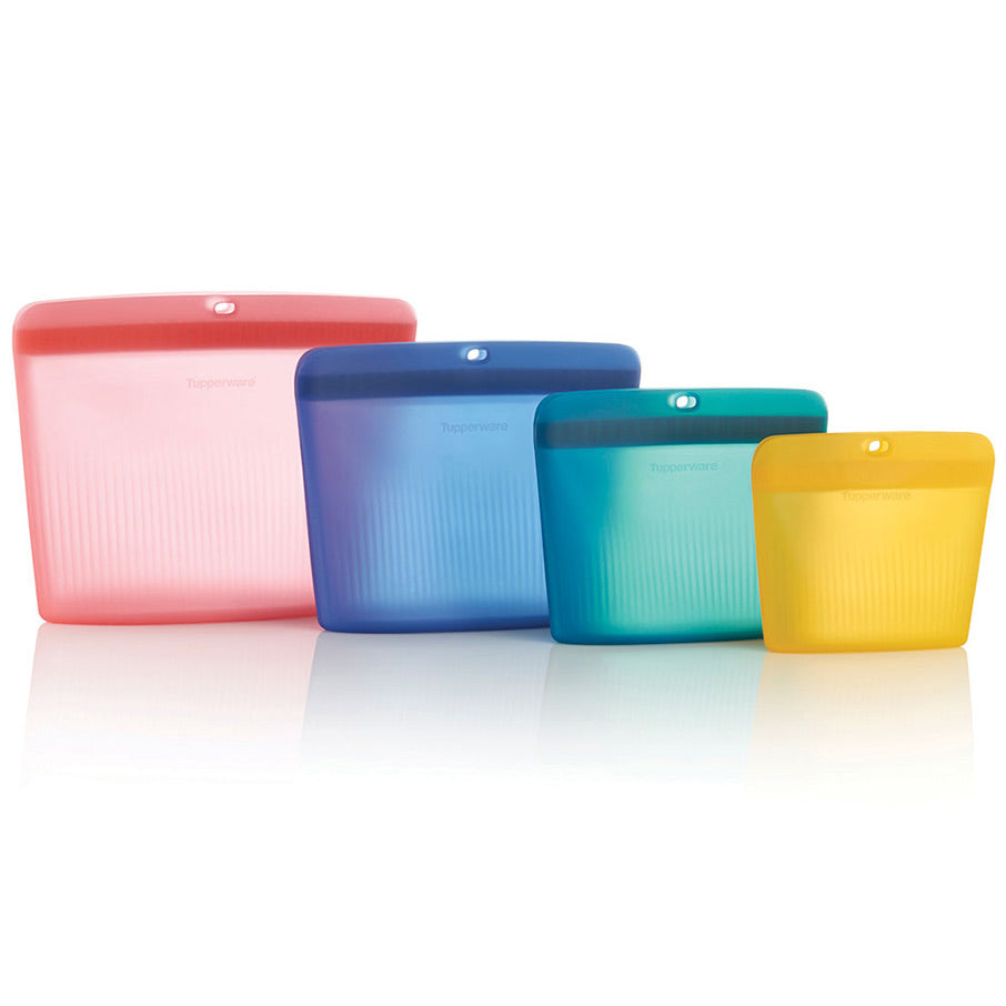 Reusable Silicone Food Storage Bags Set - Leakproof & Eco-Friendly