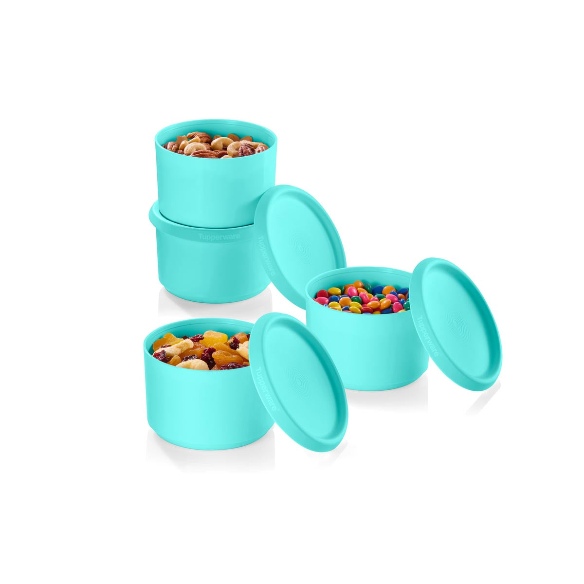 One Touch® Airtight Food Storage Canisters - 4-Pack, 2-Cup, Purple