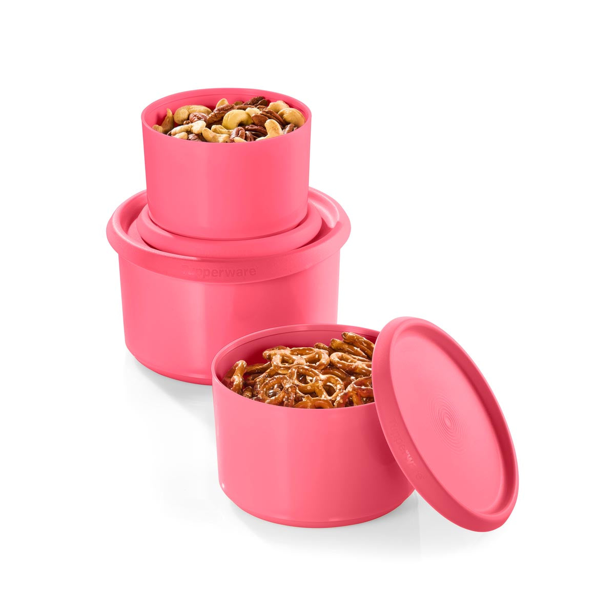 Tupperware One Touch Airtight Canister Set - 3-Piece Purple