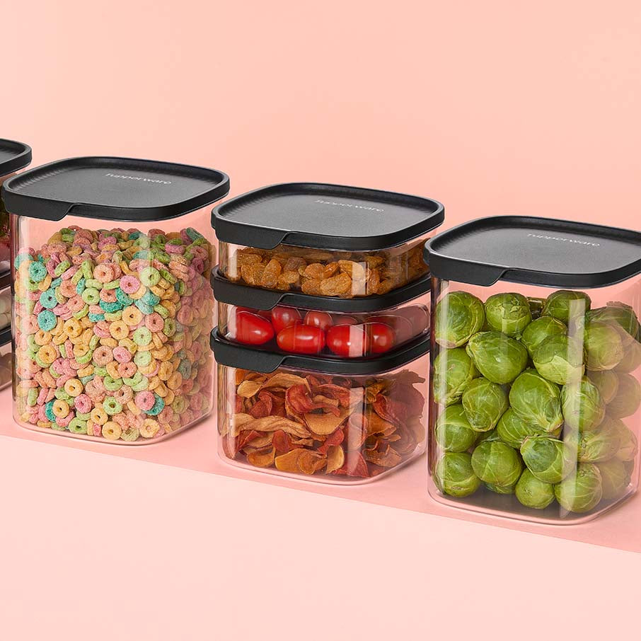 Tupperware Ultra Clear Square Food Storage Containers - 5-Piece Set