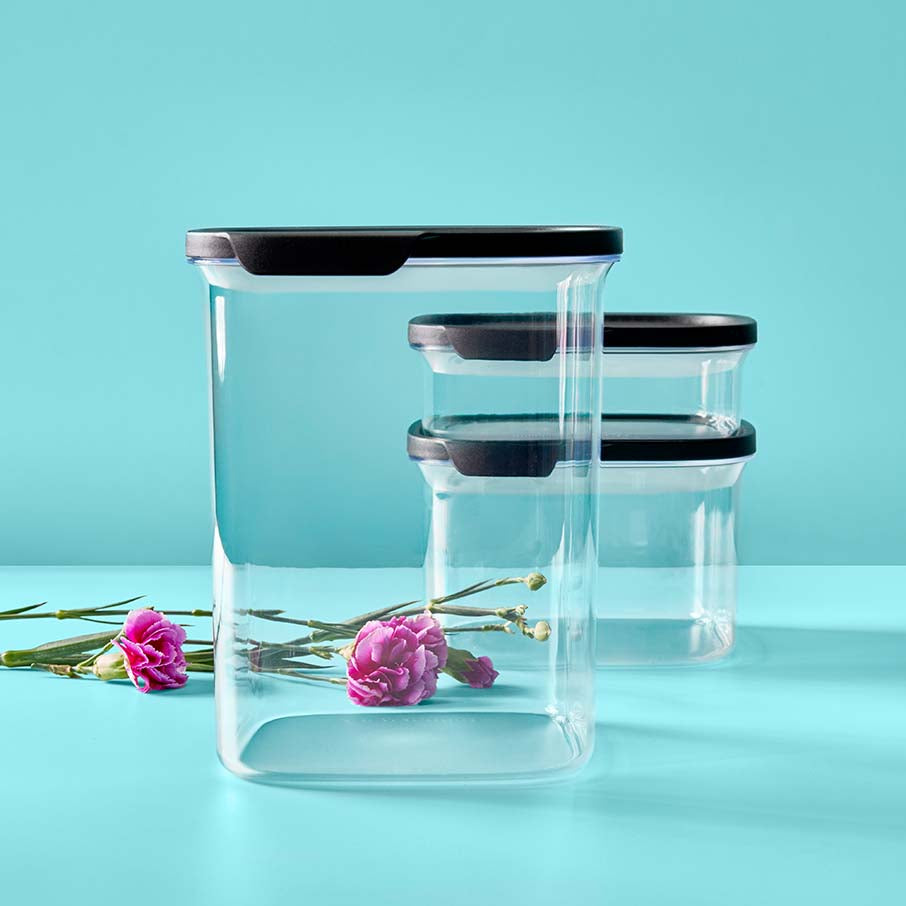 Tupperware Ultra Clear Square Food Storage Containers - 5-Piece Set