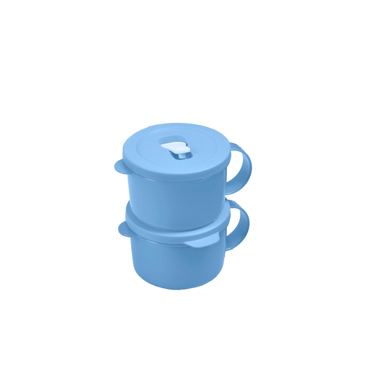 CrystalWave Plus Microwave Soup Mug with Leakproof Lid – 520ml, Blue