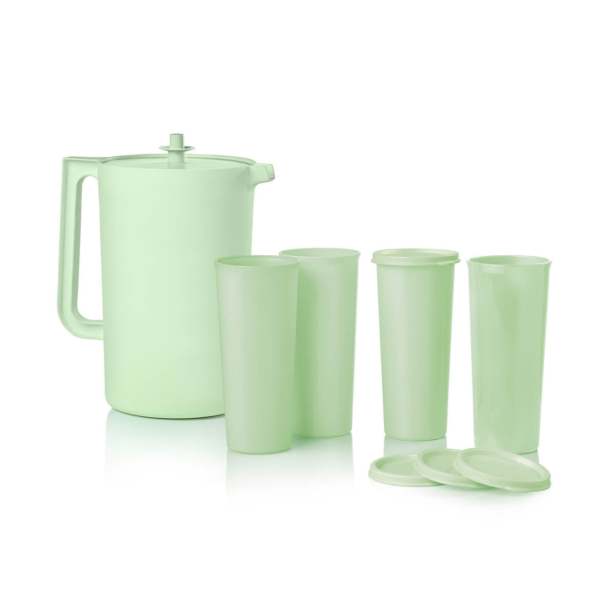 Classic Sheer® Glass Pitcher & Tumbler Set with Leak-Proof Lids