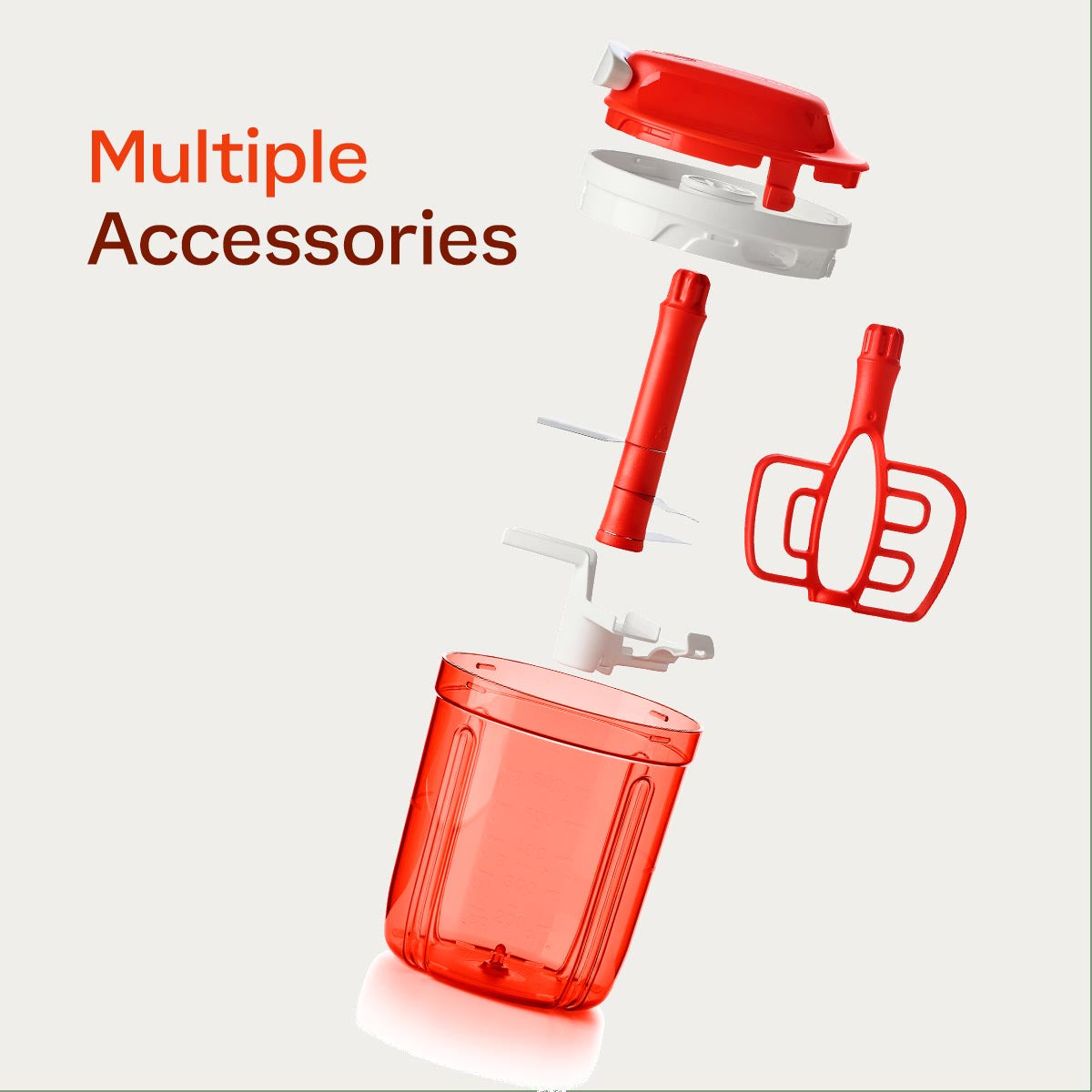 SuperSonic™ Manual Food Chopper - Tall 3-Cup Capacity for Fast Chopping & Mixing