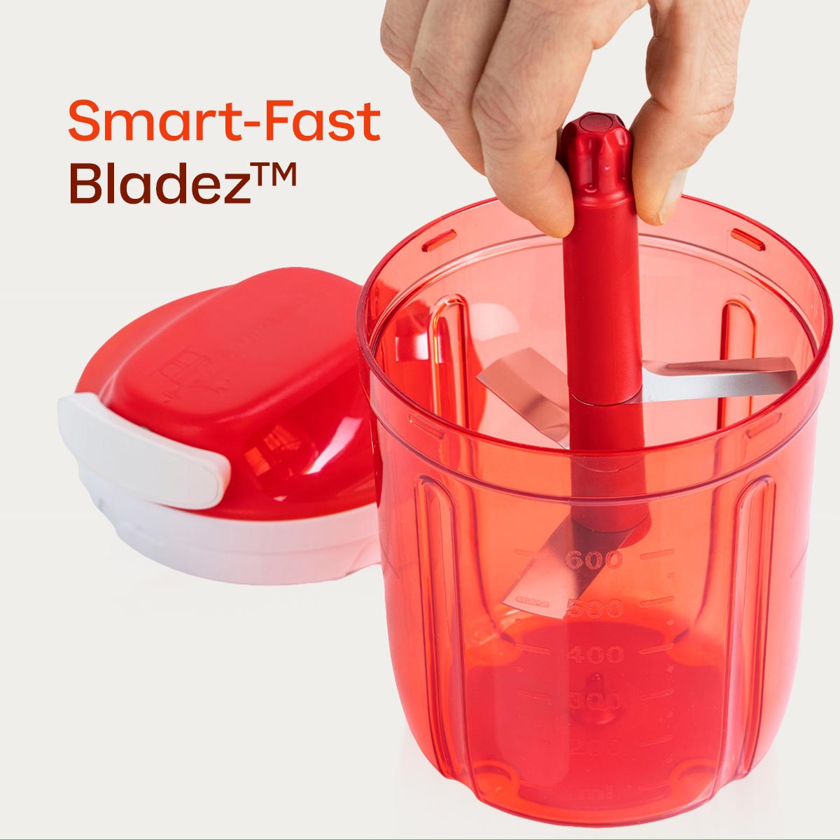 SuperSonic™ Manual Food Chopper - Tall 3-Cup Capacity for Fast Chopping & Mixing