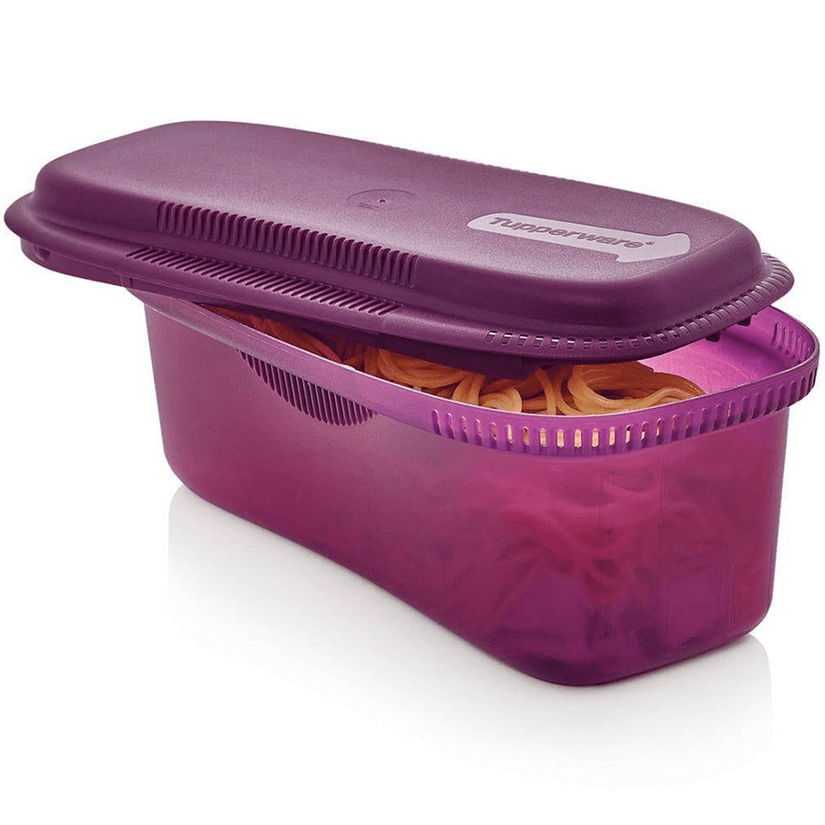 Microwave Pasta Cooker with Strainer – Quick & Easy Pasta Maker