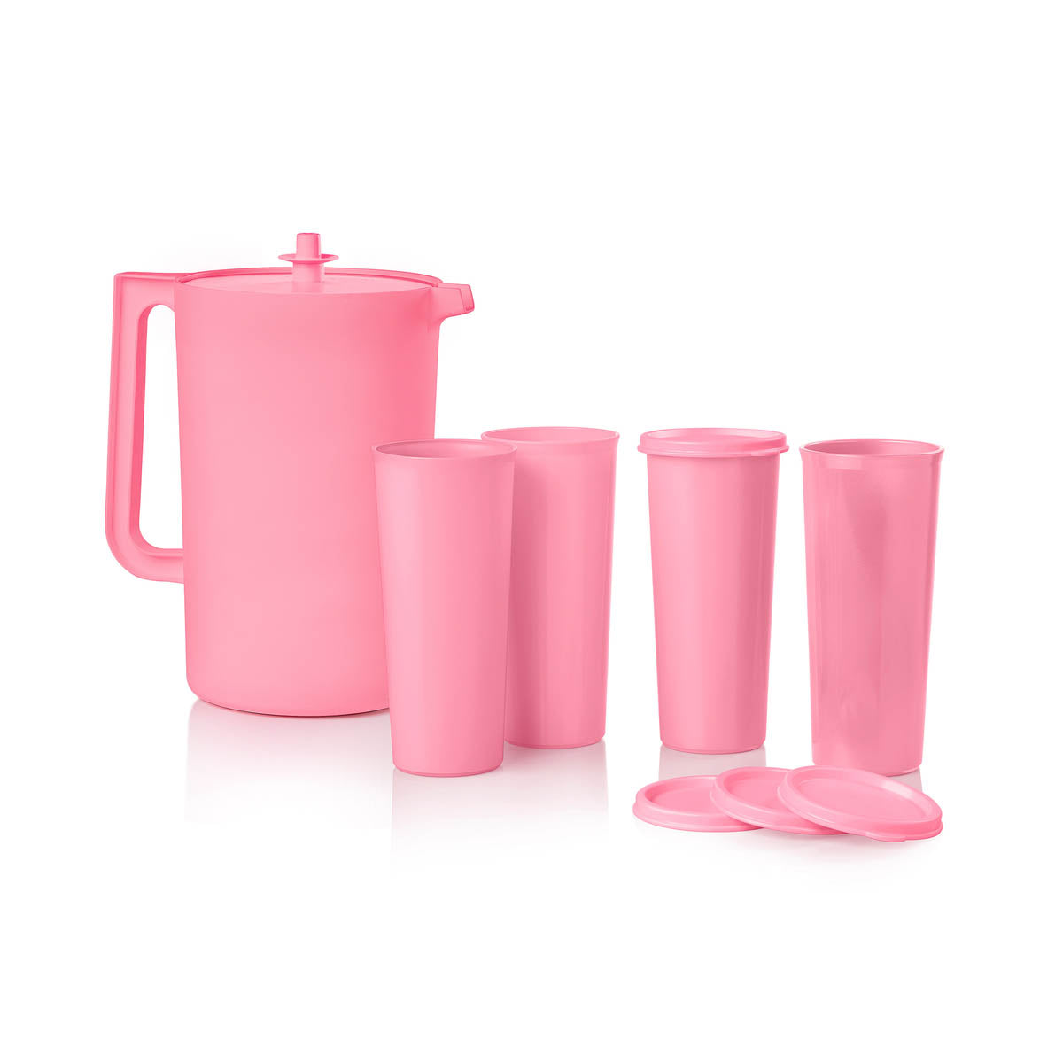 Classic Sheer® Glass Pitcher & Tumbler Set with Leak-Proof Lids