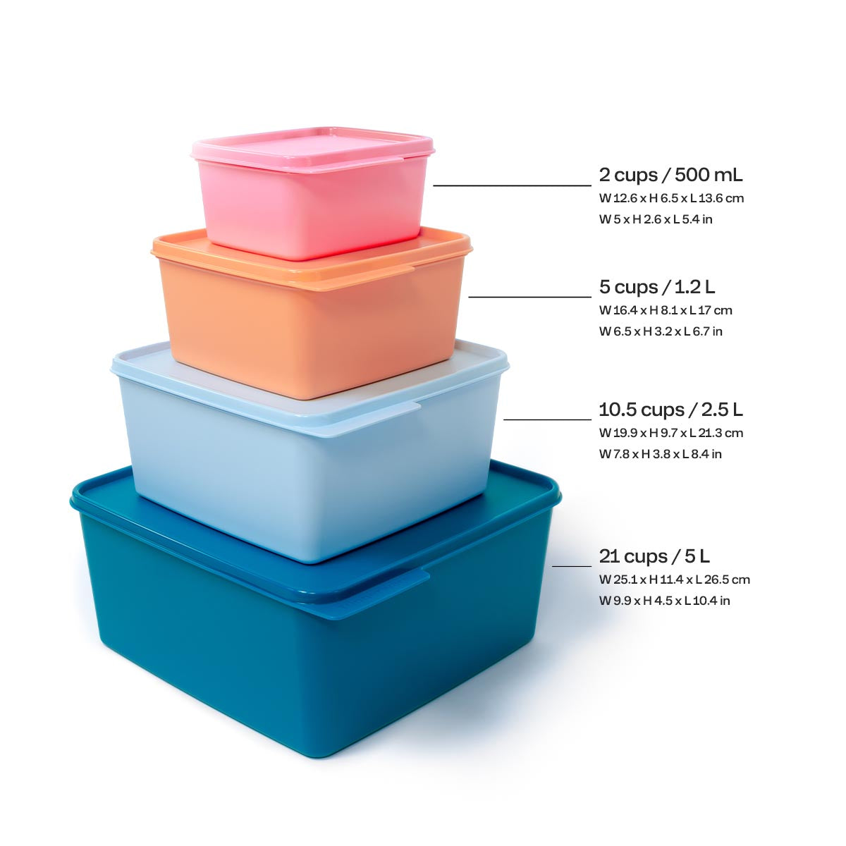 KeepTabs® 8-Piece Airtight Food Storage Containers Set - Nestable & Stackable