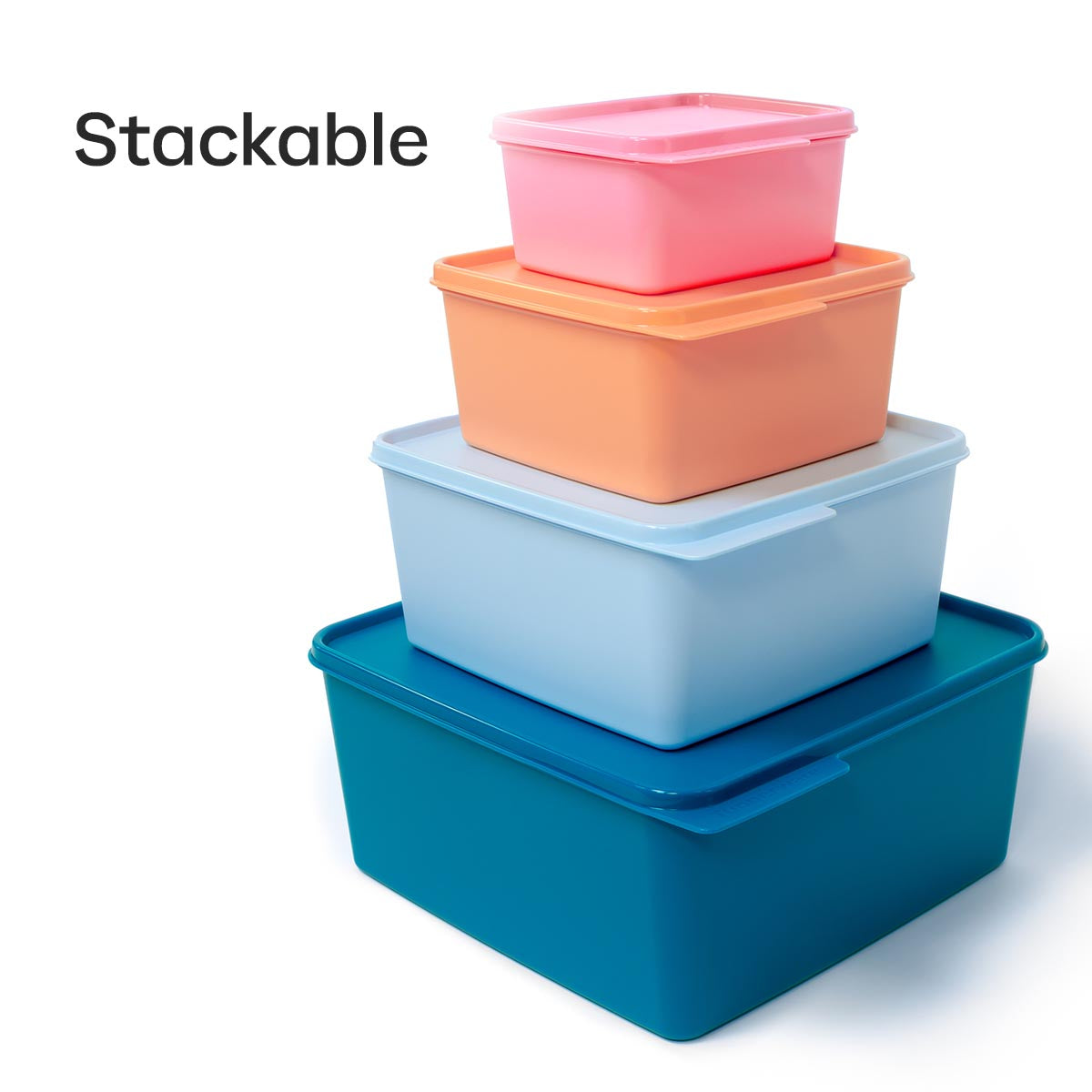 KeepTabs® 8-Piece Airtight Food Storage Containers Set - Nestable & Stackable