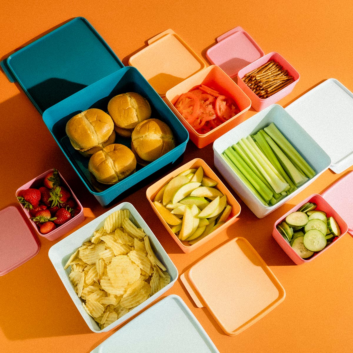 KeepTabs® 8-Piece Airtight Food Storage Containers Set - Nestable & Stackable
