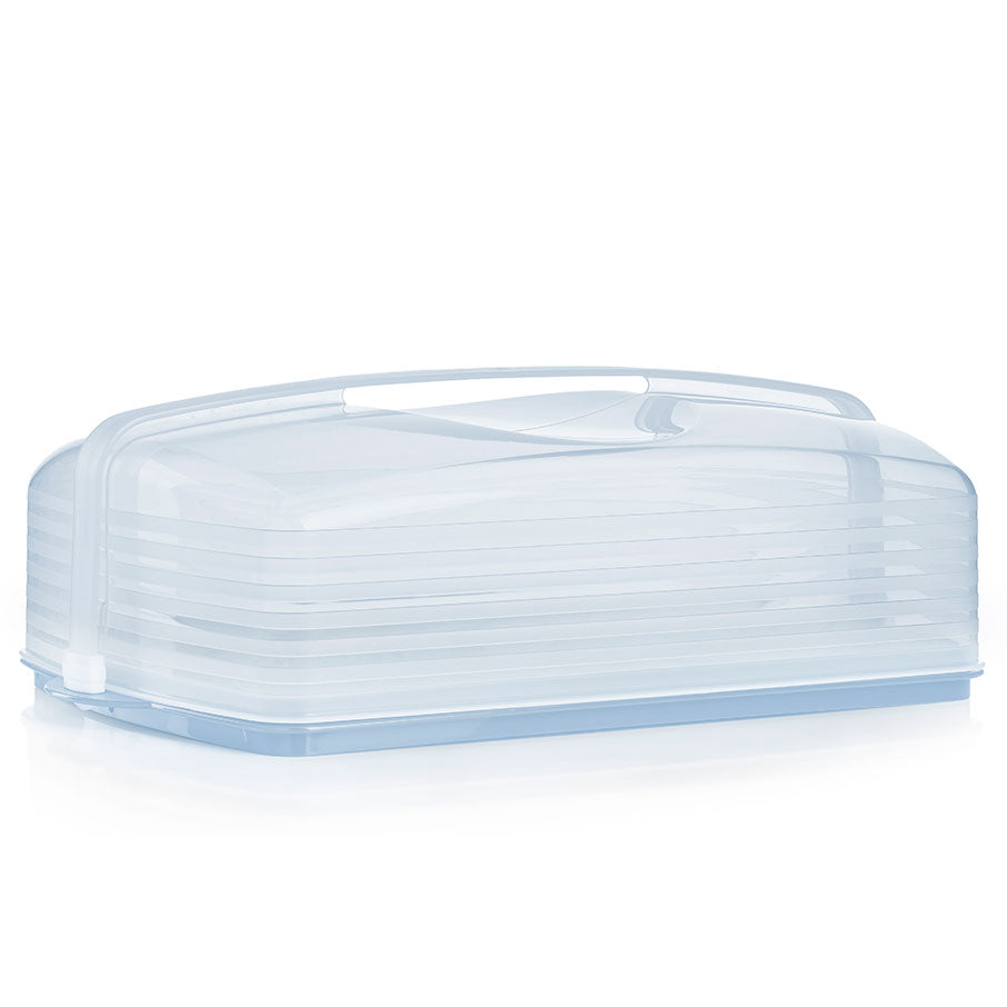 Rectangular Cake Carrier with Secure Handle & Snug Cover