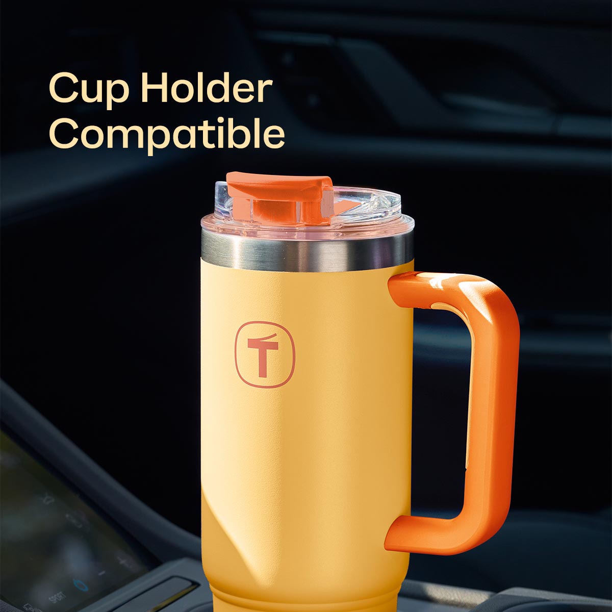 Tupperware Big T Tumbler 37oz - Leakproof Stainless Steel Cup for Hot & Cold Drinks