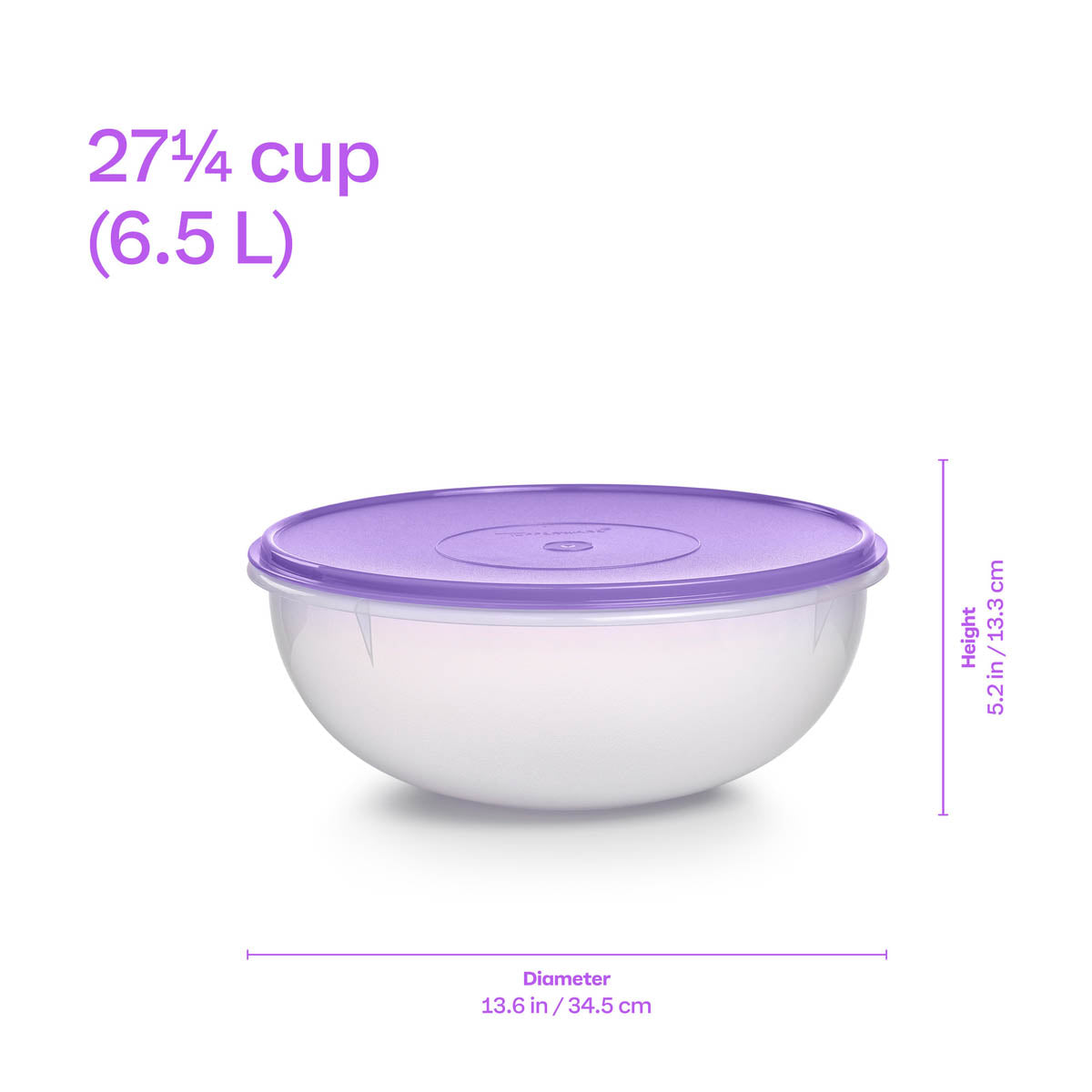 Fix-N-Mix® Airtight Mixing Bowl with Lid – 6.5L, Pink