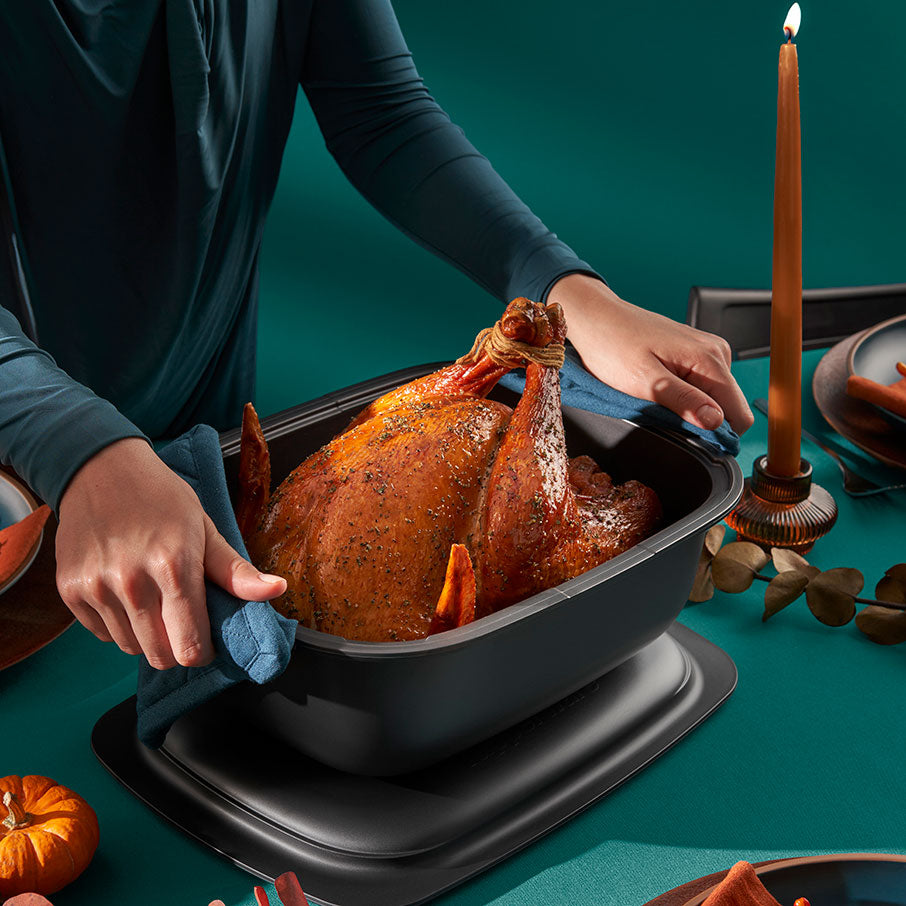 UltraPro Oven-Safe Roasting Pan with Cover – 6-Qt Non-Stick Bakeware