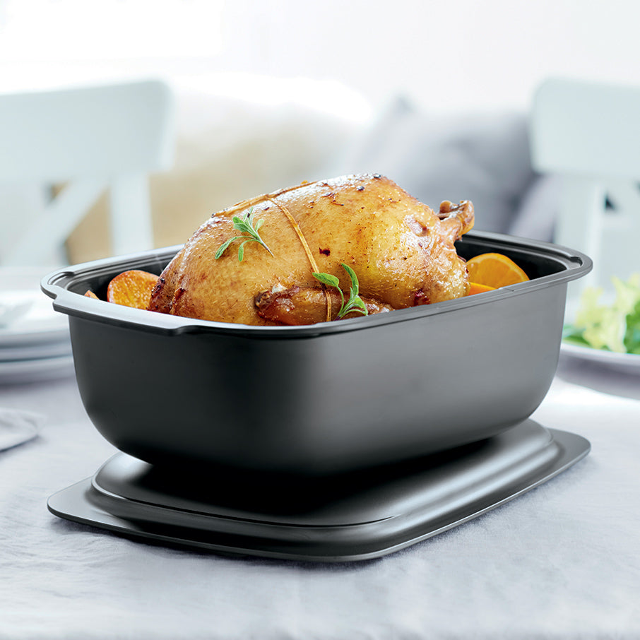 UltraPro Oven-Safe Roasting Pan with Cover – 6-Qt Non-Stick Bakeware