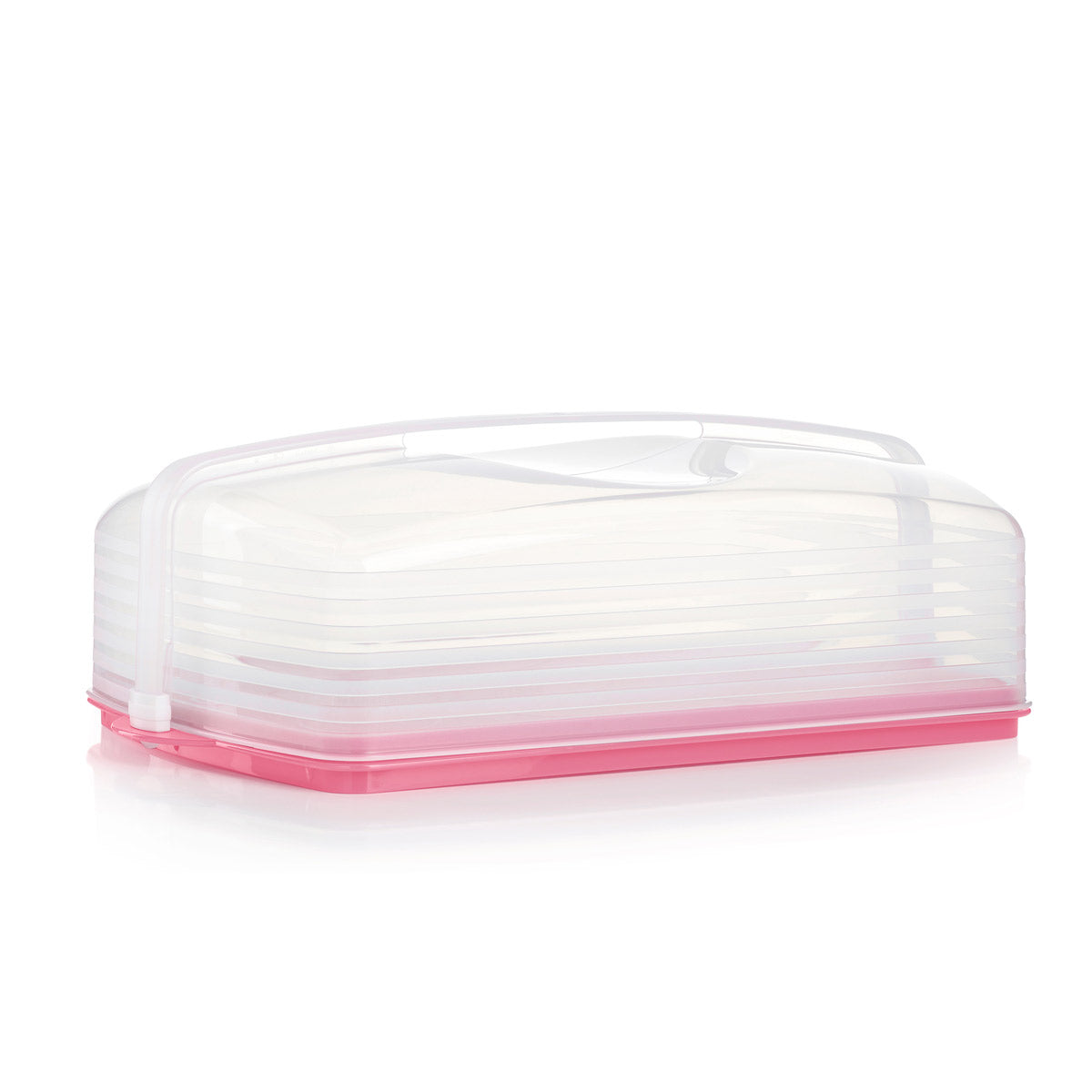 Rectangular Cake Carrier with Secure Handle & Snug Cover