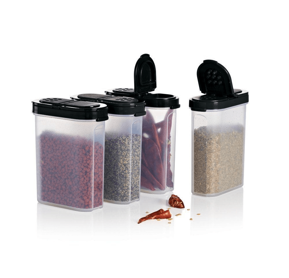 Tupperware Large Spice Shakers with Airtight Lids – Set of 4
