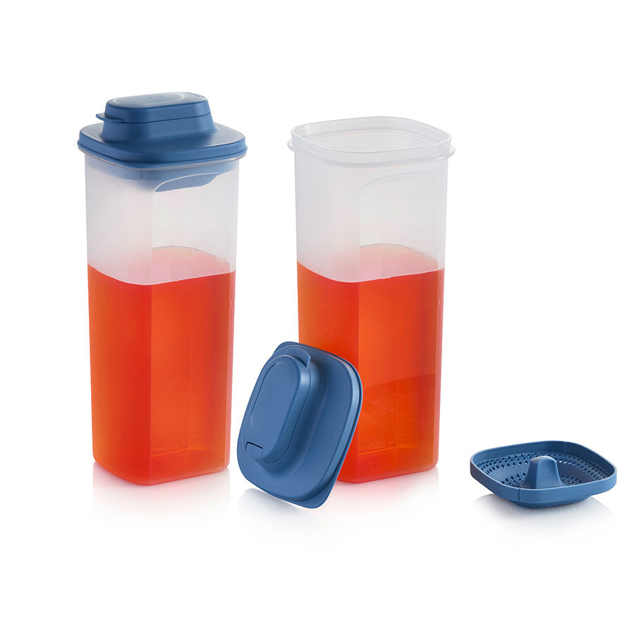 Leak-Proof Slim Pitcher with Strainer – 2 Qt Set for Infused Drinks