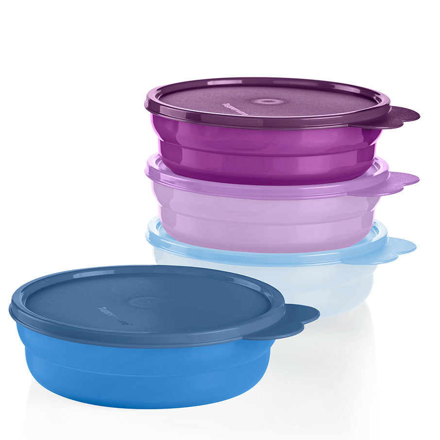 Microwave-Safe Cereal Bowls with Lids – 4-Pack Set for Reheating & Storage