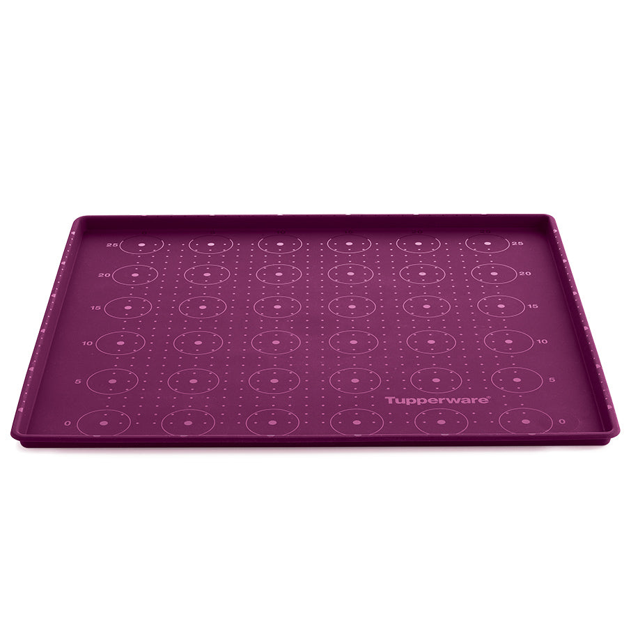 Non-Stick Silicone Baking Mat with Measurement Grid & Rim