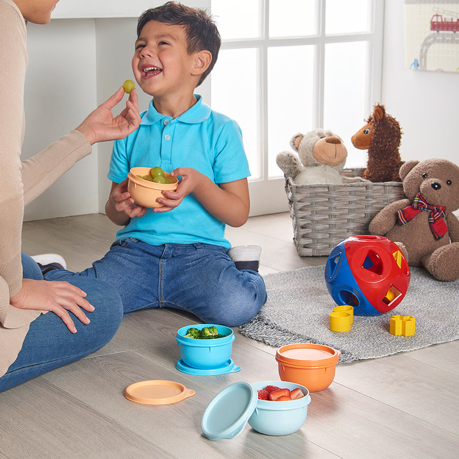 Ideal Lit'l Bowls - 4-Pack Leak-Proof Kids Snack Containers for Travel