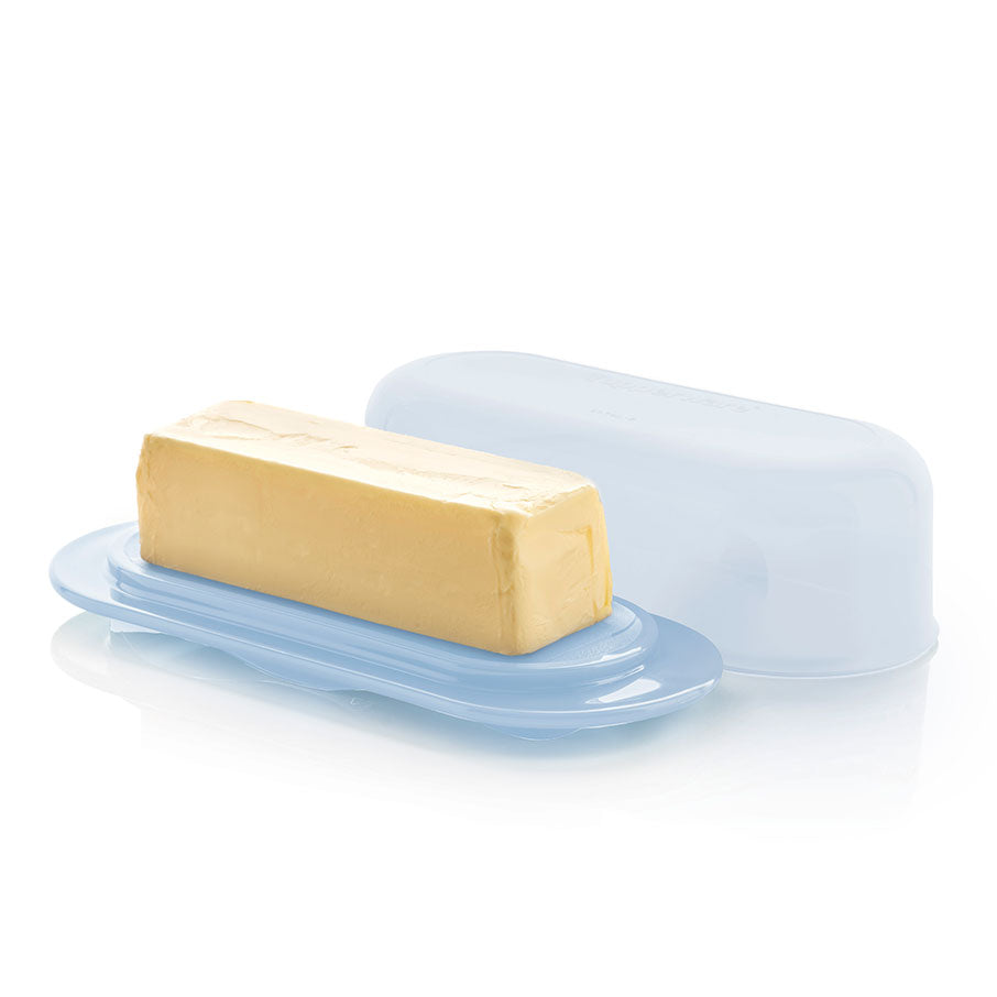 Tupperware Small Butter Dish with Cover – Reversible Tray & Measuring Marks