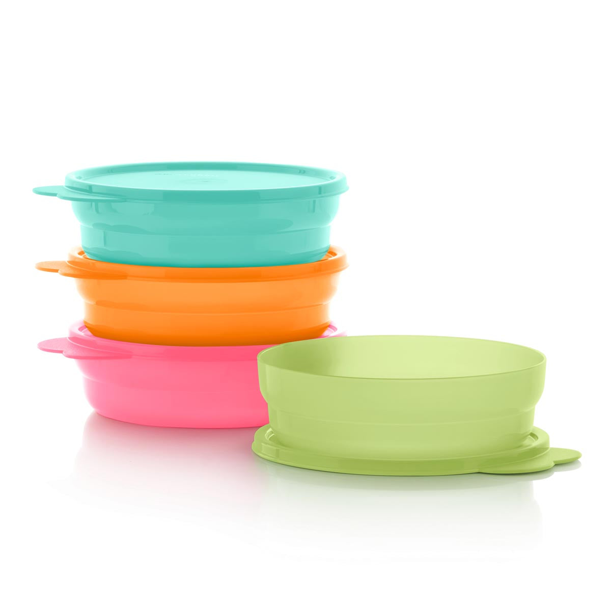 Microwave-Safe Cereal Bowls with Lids – 4-Pack Set for Reheating & Storage