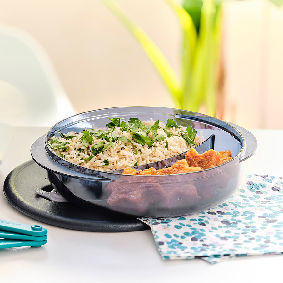 Vent 'N Serve® Round Divided Microwave & Freezer-Safe Dish